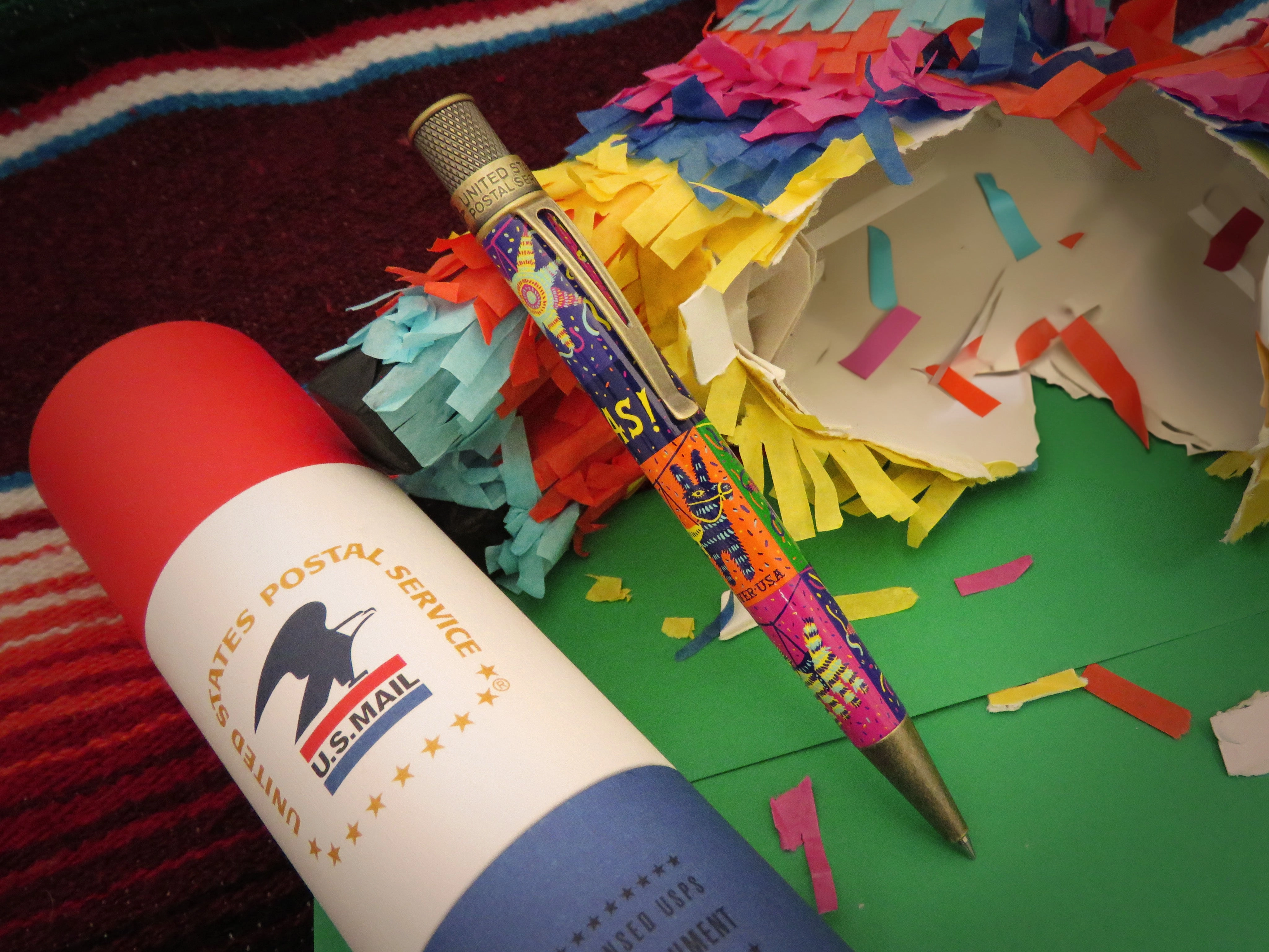 Retro 1951 Tornado U.S. Postal Service Pinatas Rollerball Pen flexible antislip