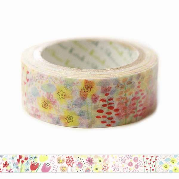 Spring Flower Garden Washi Tape alloy neutral