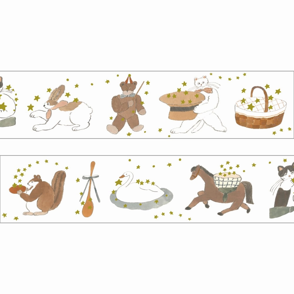 seasonal resilient Tobimatsu Shoichiro Gold Foil Washi Tape - Stardust Collection