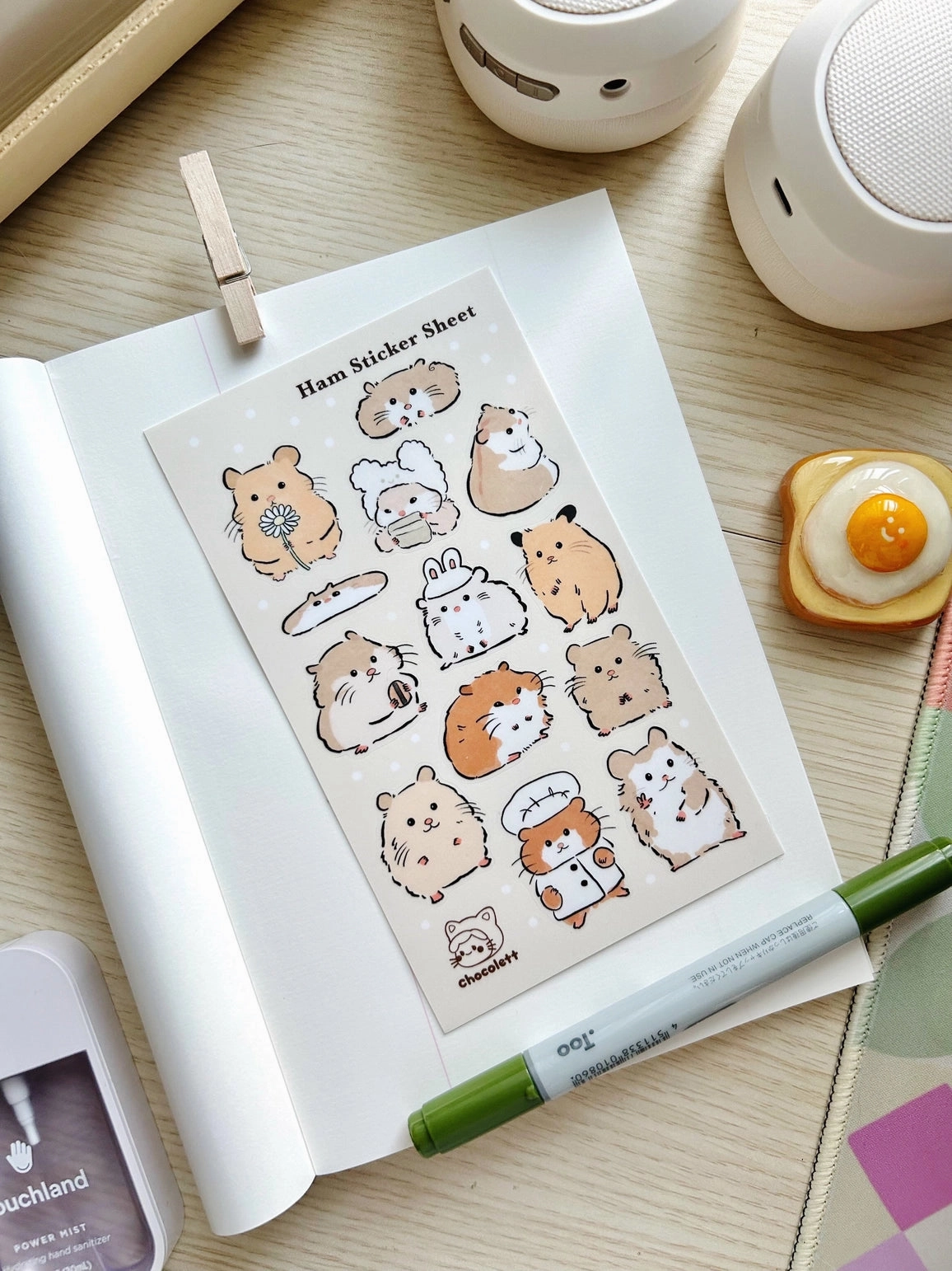Ham Vinyl Sticker Sheet small