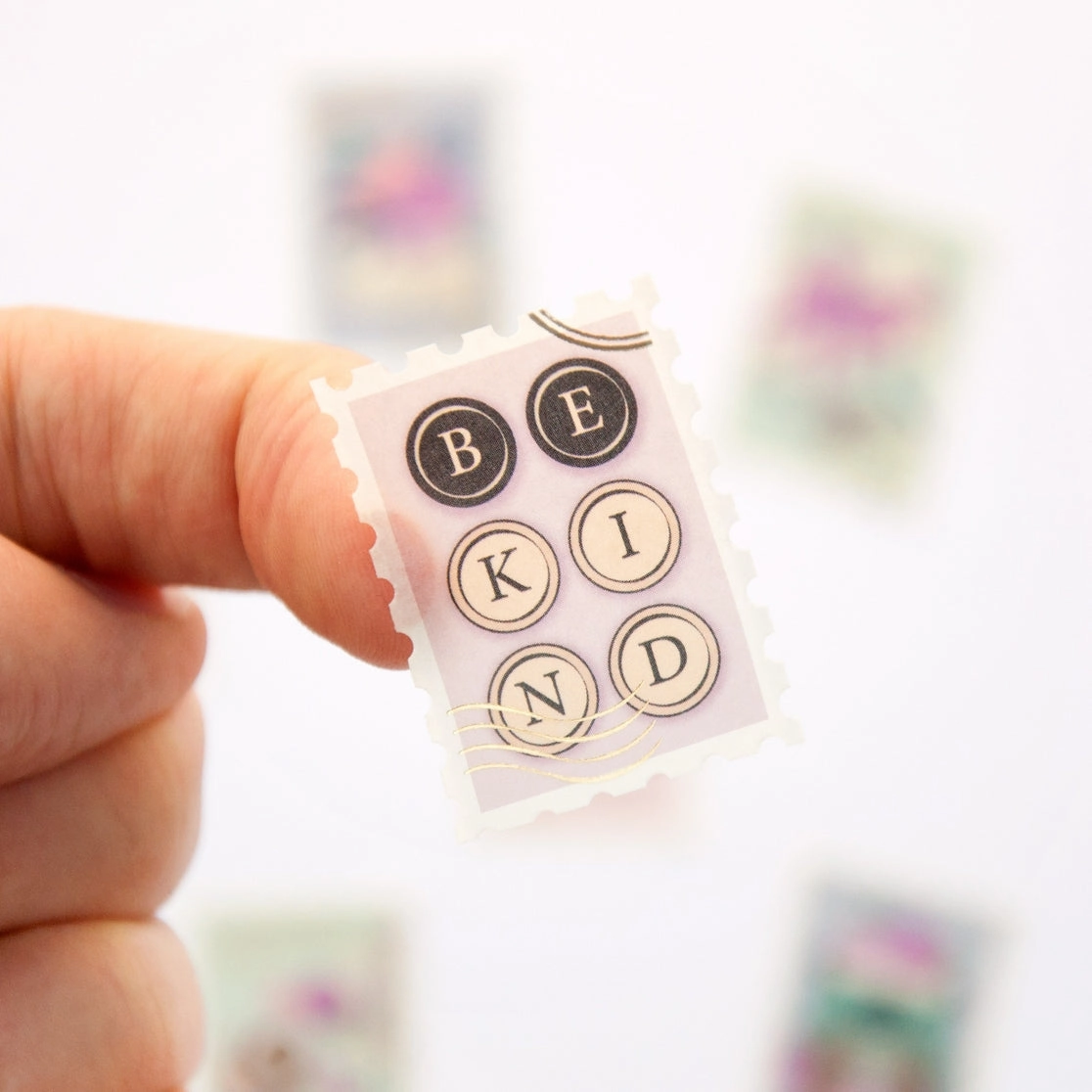 vegan magnetic Letter Stamp Washi