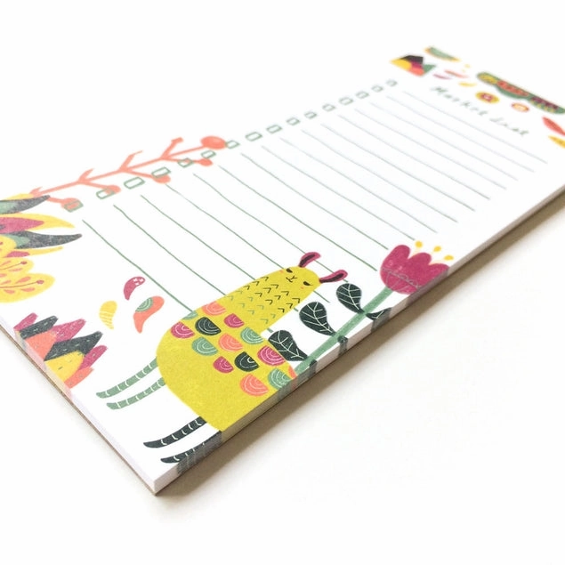 Llama Botanical Market List wooden slim