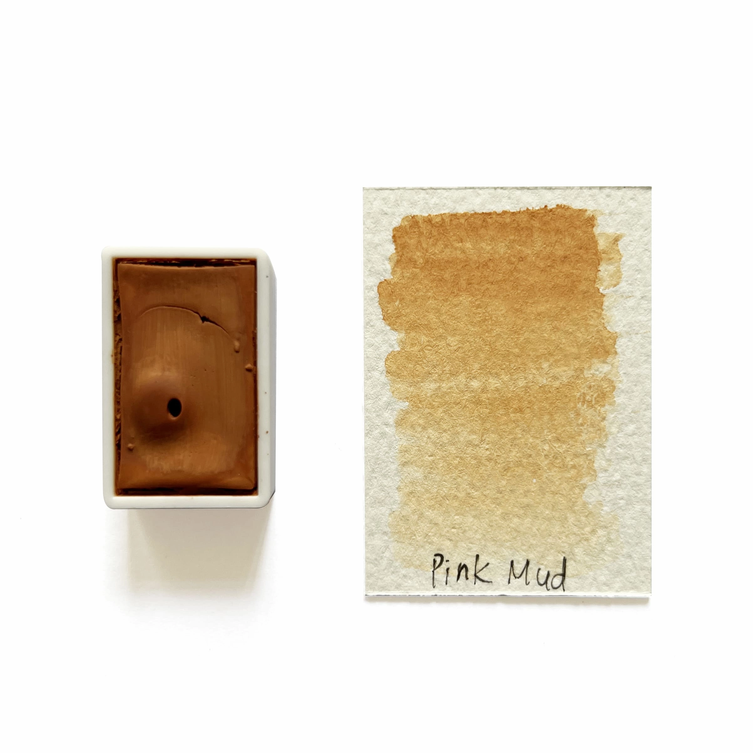 linen retractable Pink Mud - Artist Grade Handmade Honey Based Watercolor Paint Full Pan 3.2Ml