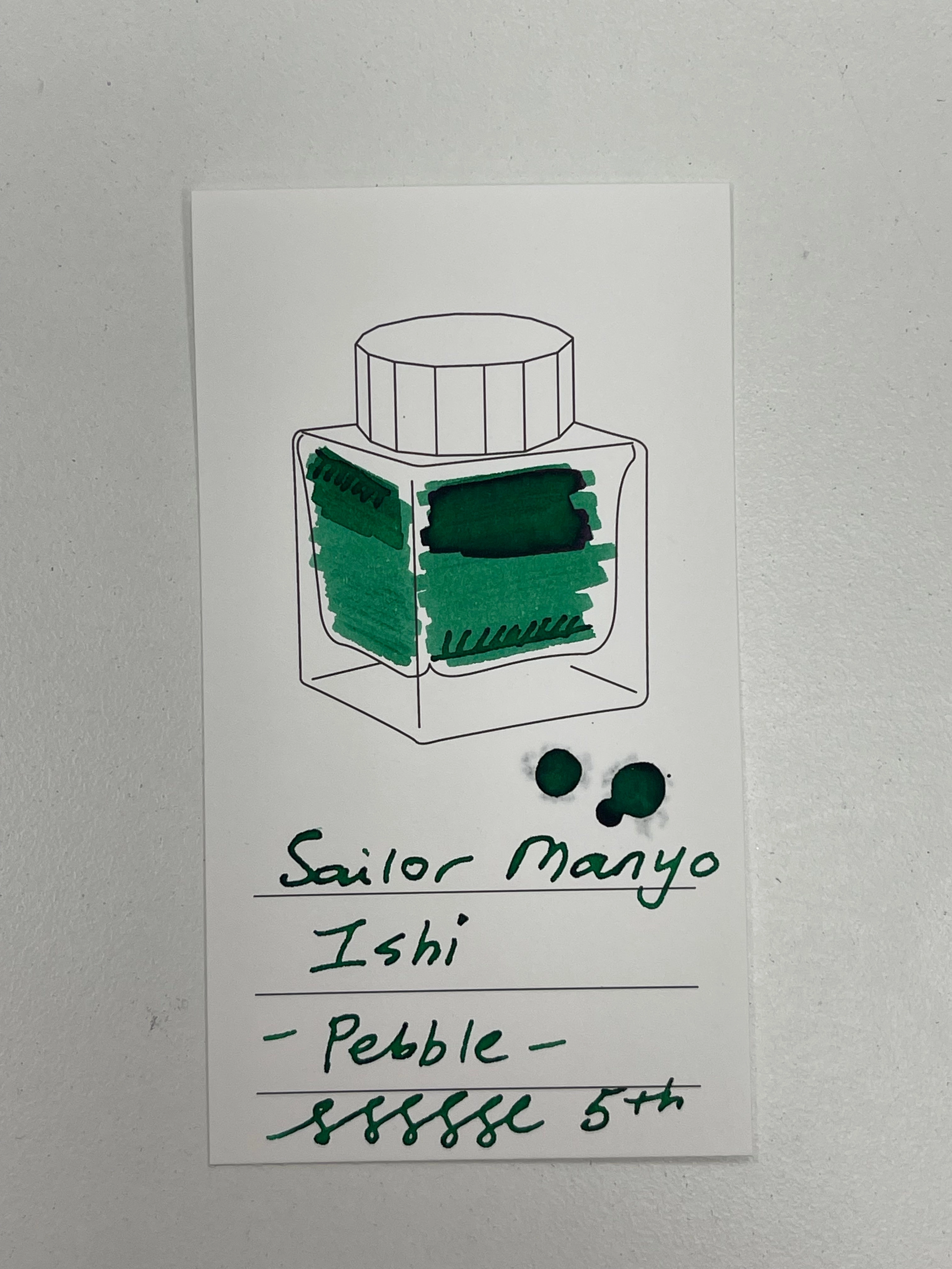 waterproof Sailor Manyo Ink - 5Th Anniversary - Ishi (Pebble) 50Ml
