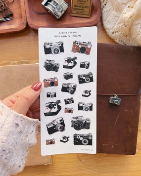 collectible narrow Sarica Studio Retro Camera Stickers
