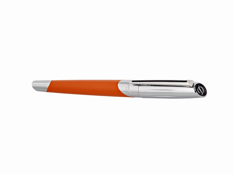fiber St Dupont Defi Millenium Matte Orange & Silver Rollerball Pen
