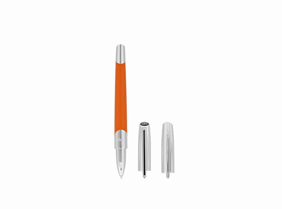 professional St Dupont Defi Millenium Matte Orange & Silver Rollerball Pen