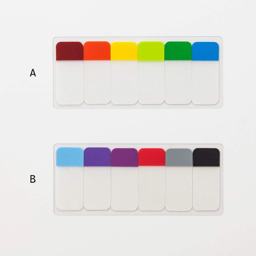 Stalogy Short Sticky Notes 6 Colors - Set B flexible