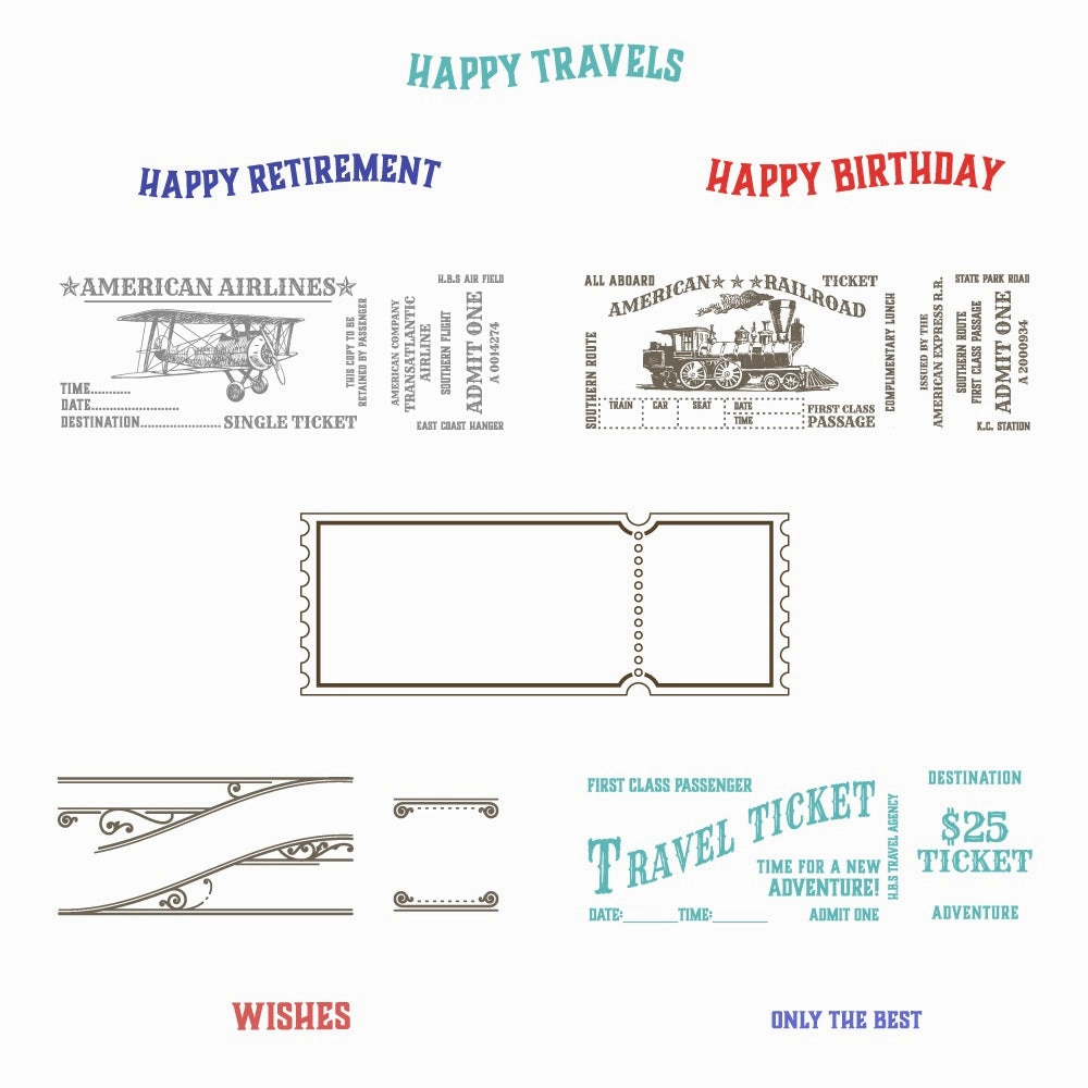 Ticket To Ride - 6X8 Stamp Set resilient