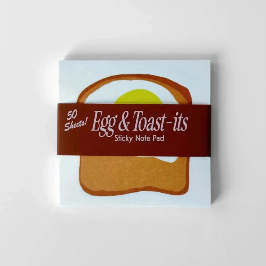 Egg & Toast Sticky Notepad plastic