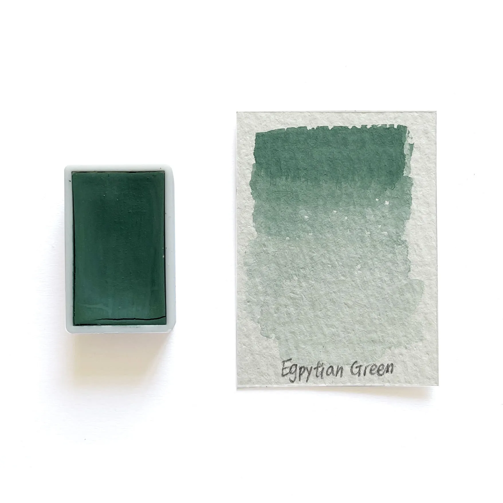 tall Egyptian Green - Artist Grade Handmade Honey Based Watercolor Paint Full Pan 3.2Ml