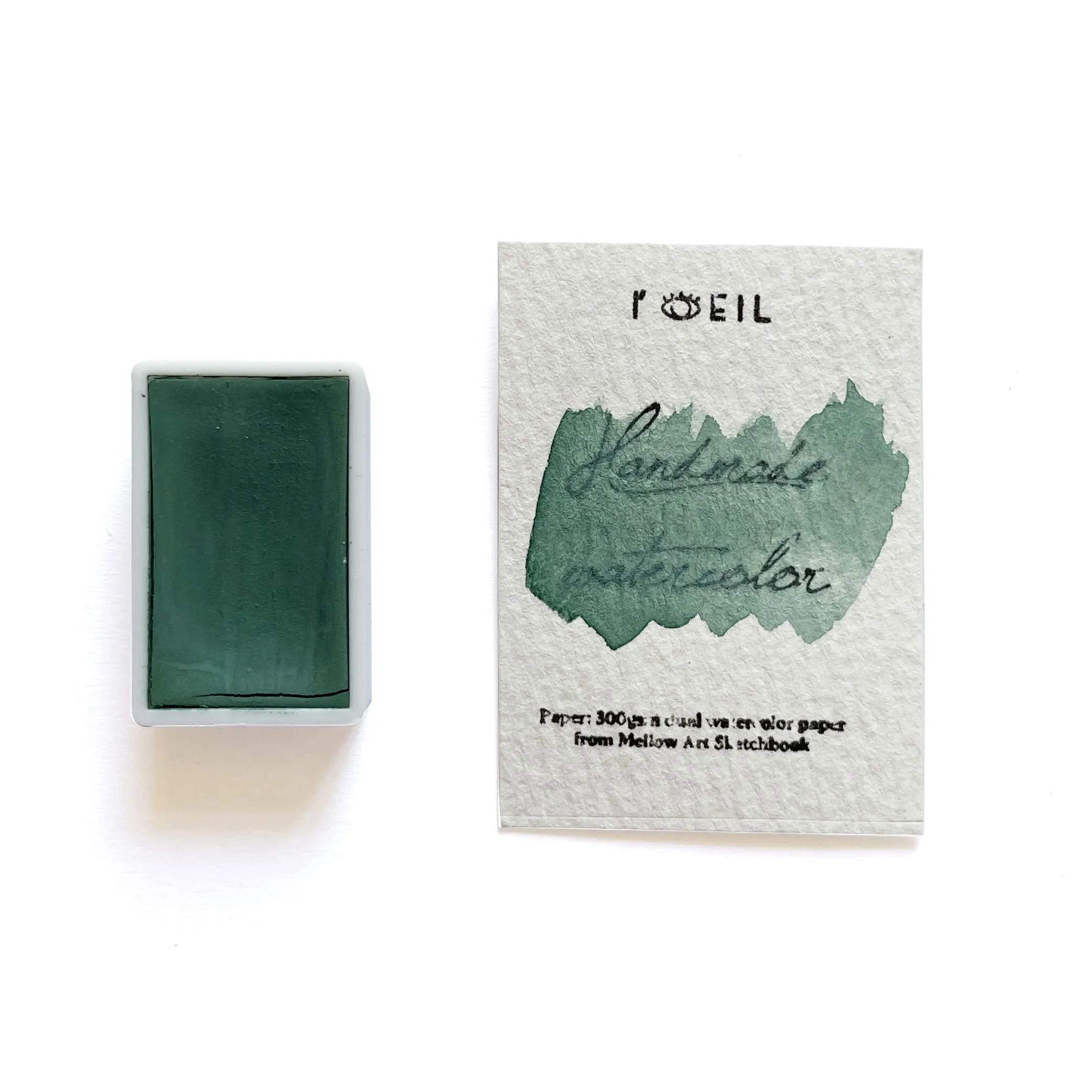 Egyptian Green - Artist Grade Handmade Honey Based Watercolor Paint Full Pan 3.2Ml seasonal