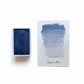 Egyptian Blue Pb31 - Artist Grade Handmade Honey Based Watercolor Paint Full Pan 3.2Ml small synthetic