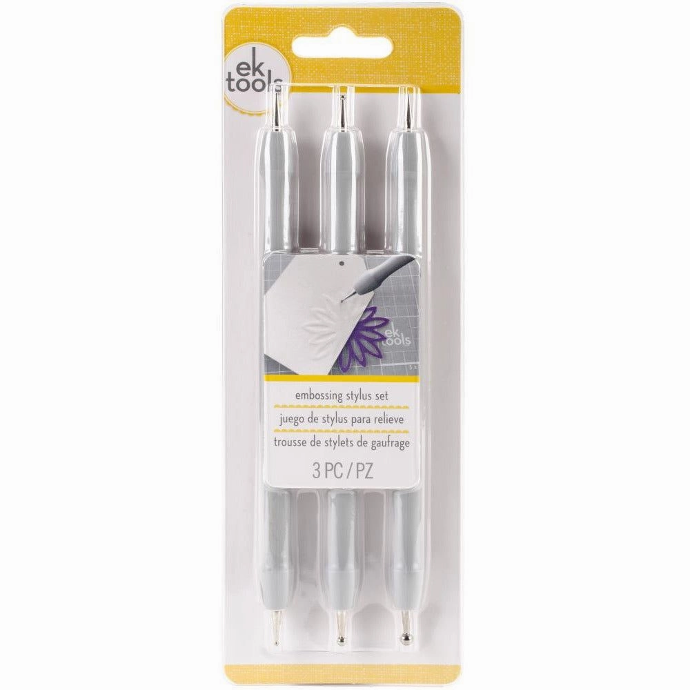 Ek Tools Embossing Stylus Set Of 3, 6 Different Sizes essential heatproof