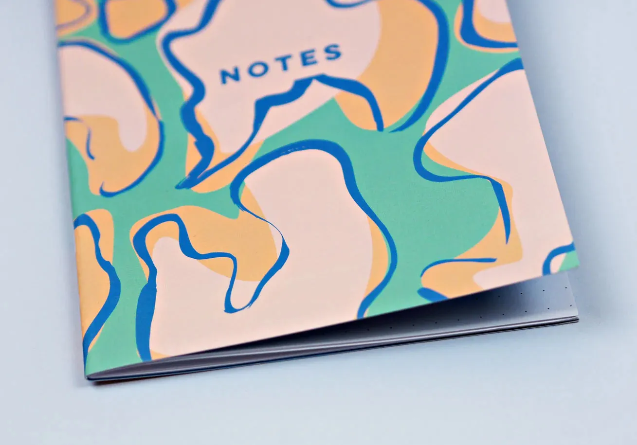 The Completist Overlay Flowers Notebook - Dot Grid muted