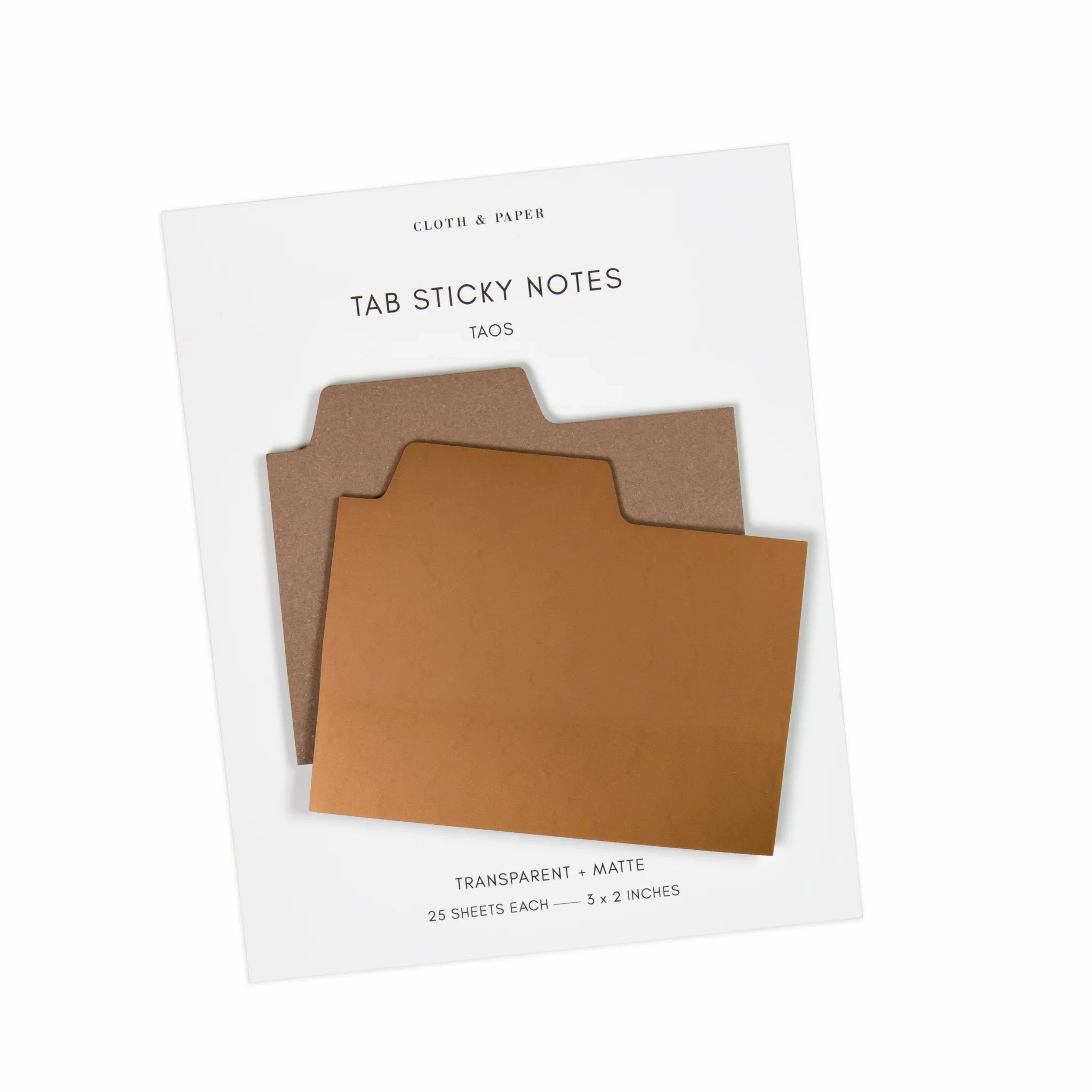 bronze thin Blank Tab Sticky Note Set - Taos
