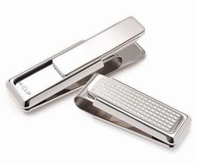 wooden minimalist M-Clip Swarovski Crystal 156 Pave Money Clip