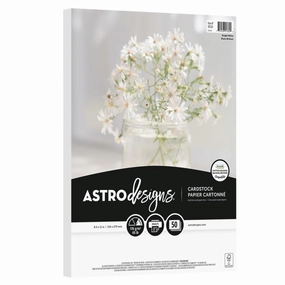 Neenah Astrodesigns 65Lb Cardstock 8.5"X11" 50/Pkg - Bright White lasting fiber