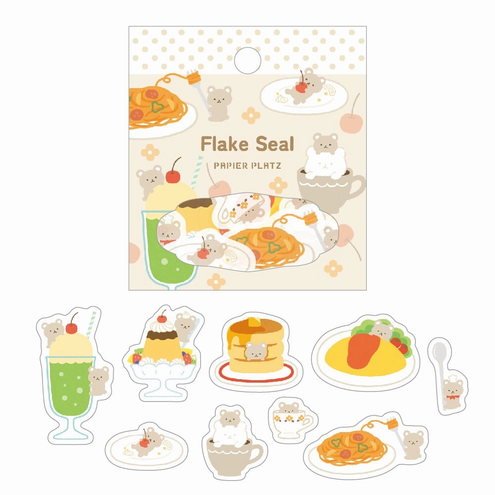 refined Papier Platz Flake Sticker - Bear Cafe