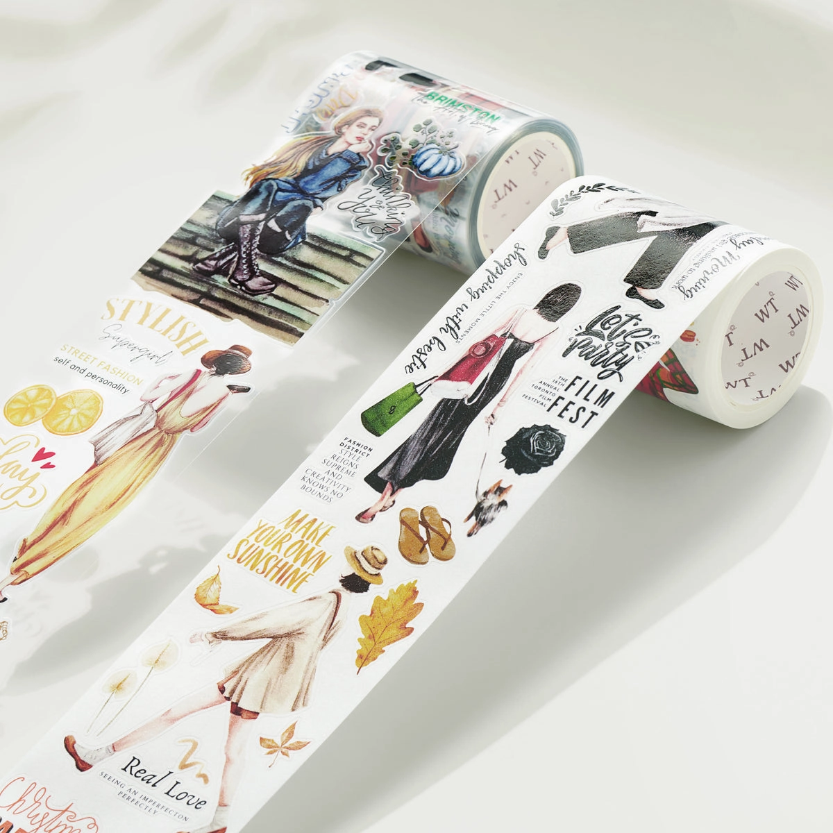 vintage Pre-Cut Urban Wanderers Wide Washi / Pet Tape