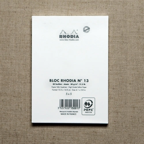 Rhodia Ice Grid Pad, 4.13 X 5.75  Inches portable linen