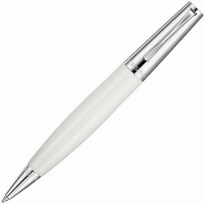 versatile large Versace Cosmos White/Steel Ballpoint Pen