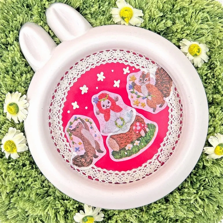 Embroidery Forest Little Red Riding Hood Washi Roll Sticker Bande popular