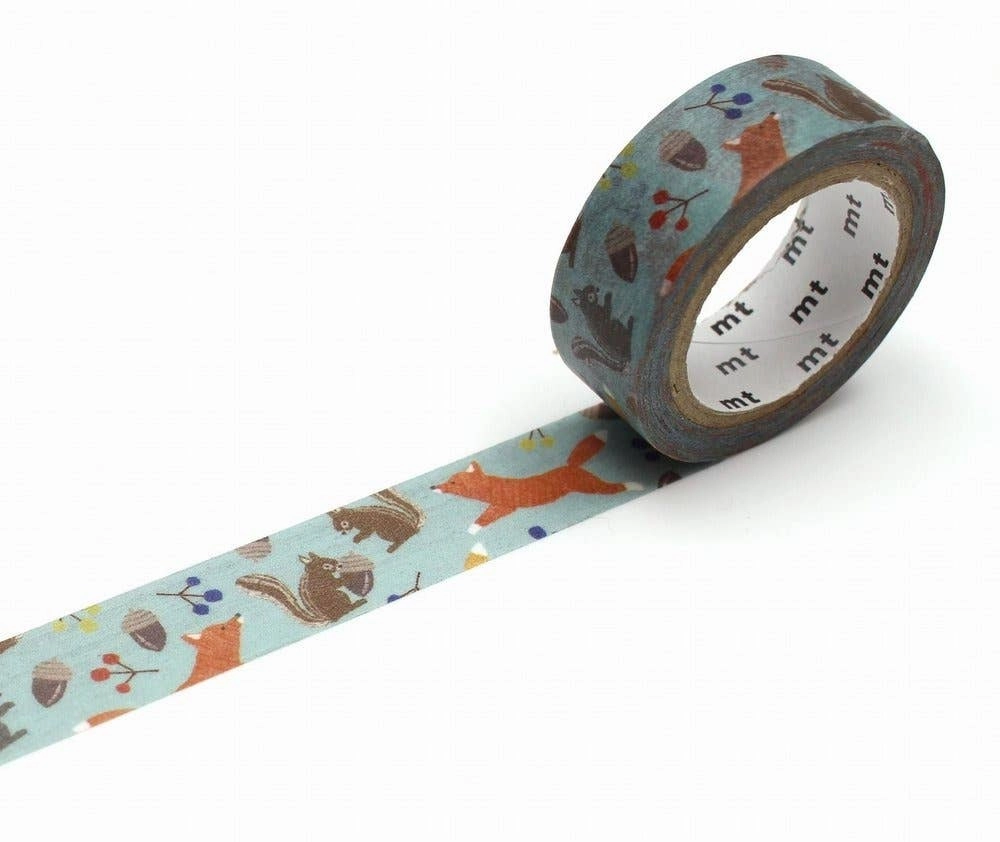 thin economical Embroidery Fox And Squirrel Mt Washi