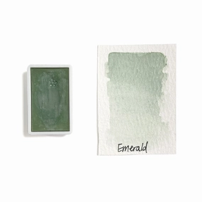 nonslip sealed Emerald (Mineral) - Artist Grade Handmade Honey Based Watercolor Paint Full Pan 3.2Ml