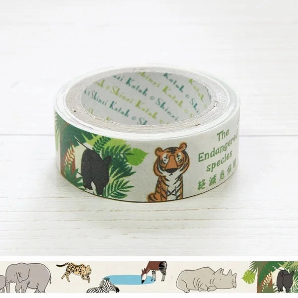 Endangered Animal Banana Paper Tape seasonal quickdry