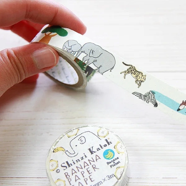 magnetic locking Endangered Animal Banana Paper Tape