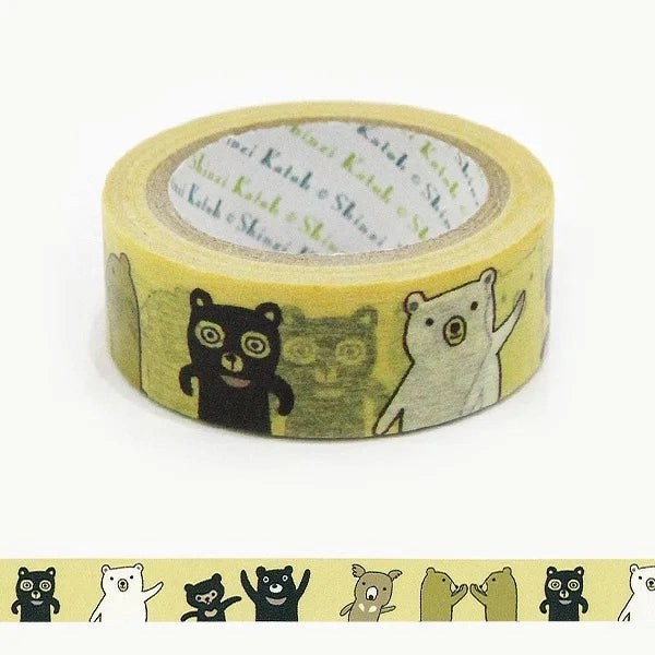 Endangered Bear Species Washi Tape antislip