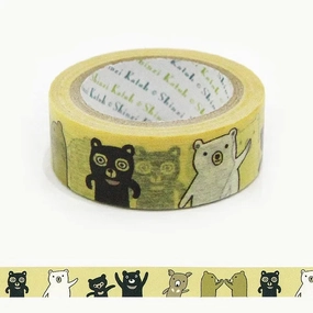 Endangered Bear Species Washi Tape antislip