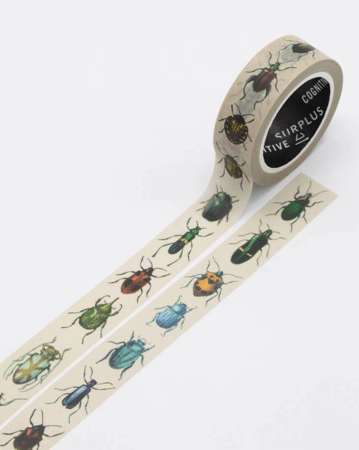 Entomology Beetles Washi Tape stackable