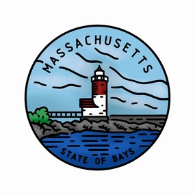 50 States Circles - 2X2 Stamp Set - Massachusetts manual