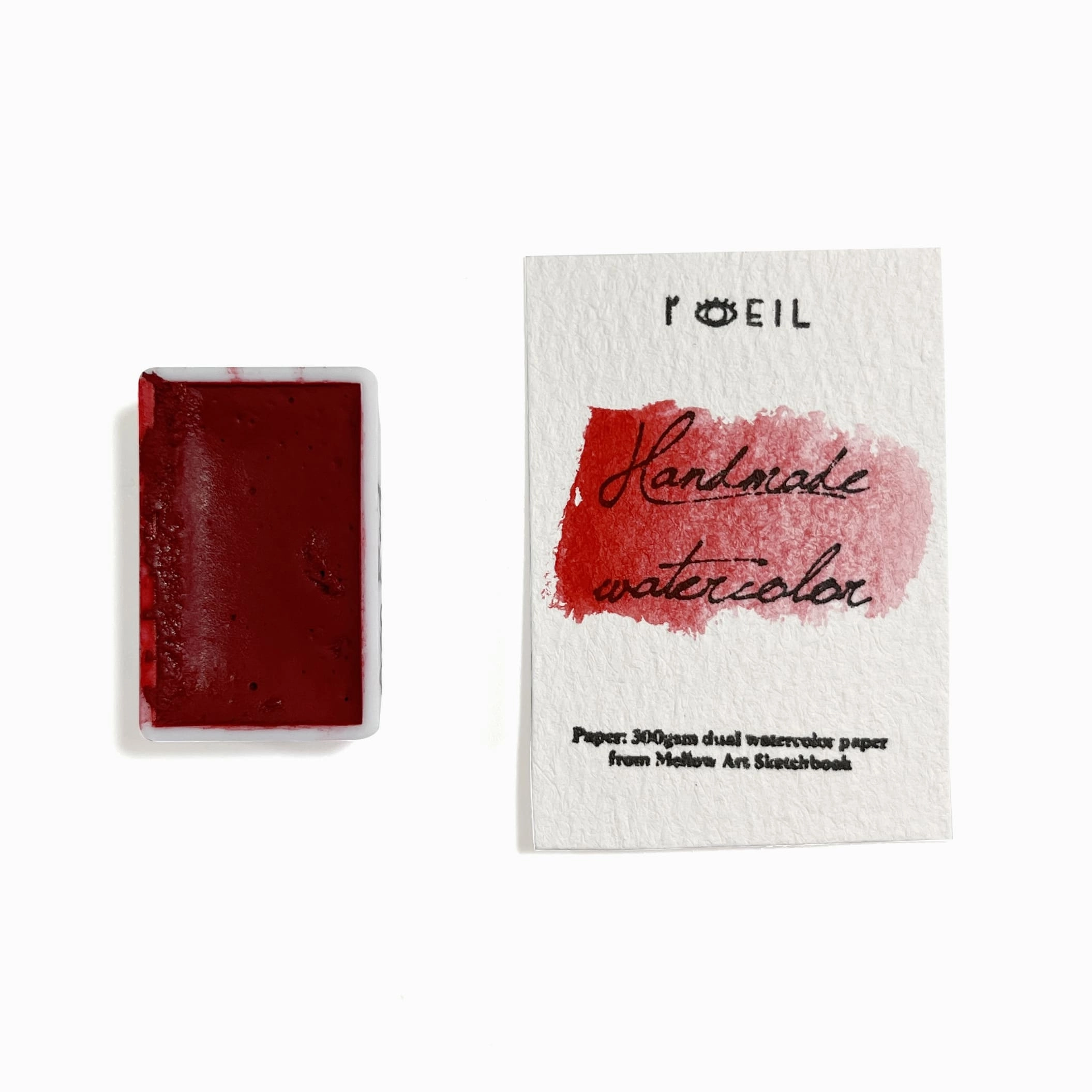 loose Azo Red Pr144 - Artist Grade Handmade Honey Based Watercolor Paint Full Pan 3.2Ml