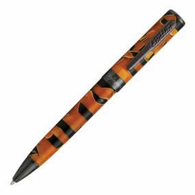 synthetic Conklin Stylograph Mosaic Orange/Black Ballpoint Pen