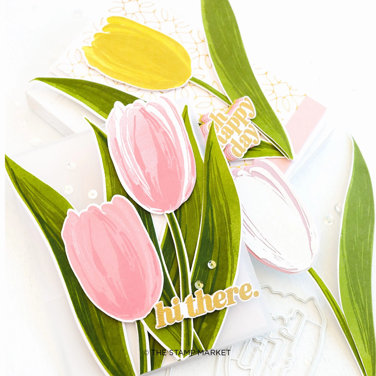 valuable Jumbo Tulip Stamp & Die Bundle