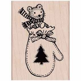 Mitten Mouse Stamp cotton