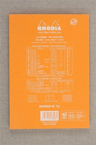 Rhodia Dot Pad, Orange, 5.75 X 8.25 Inches quickdry