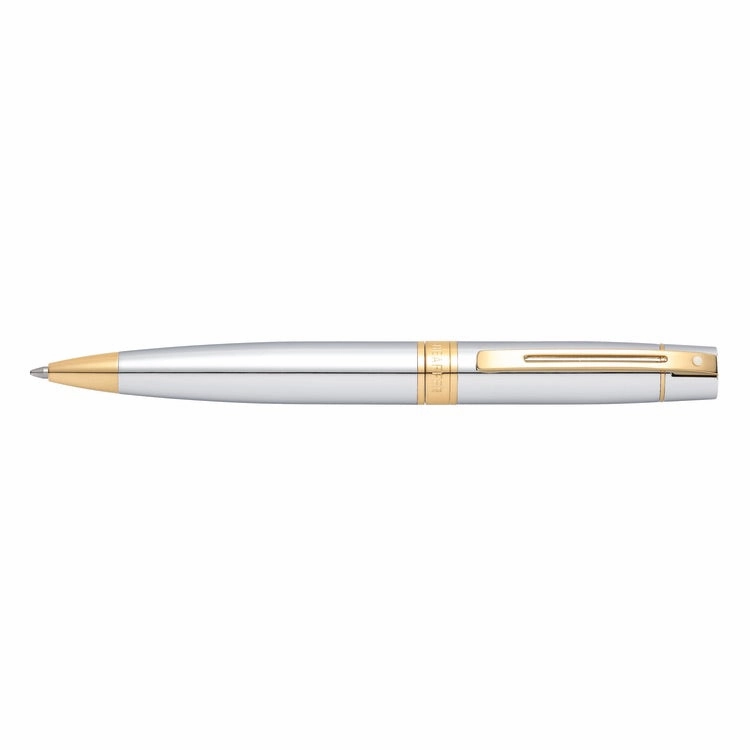 Sheaffer 300 Chrome With Gold Tone Trim Ballpoint Pen quality