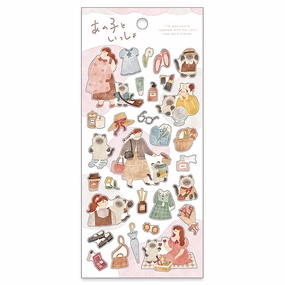 With A Cat - With That Child Sticker washable