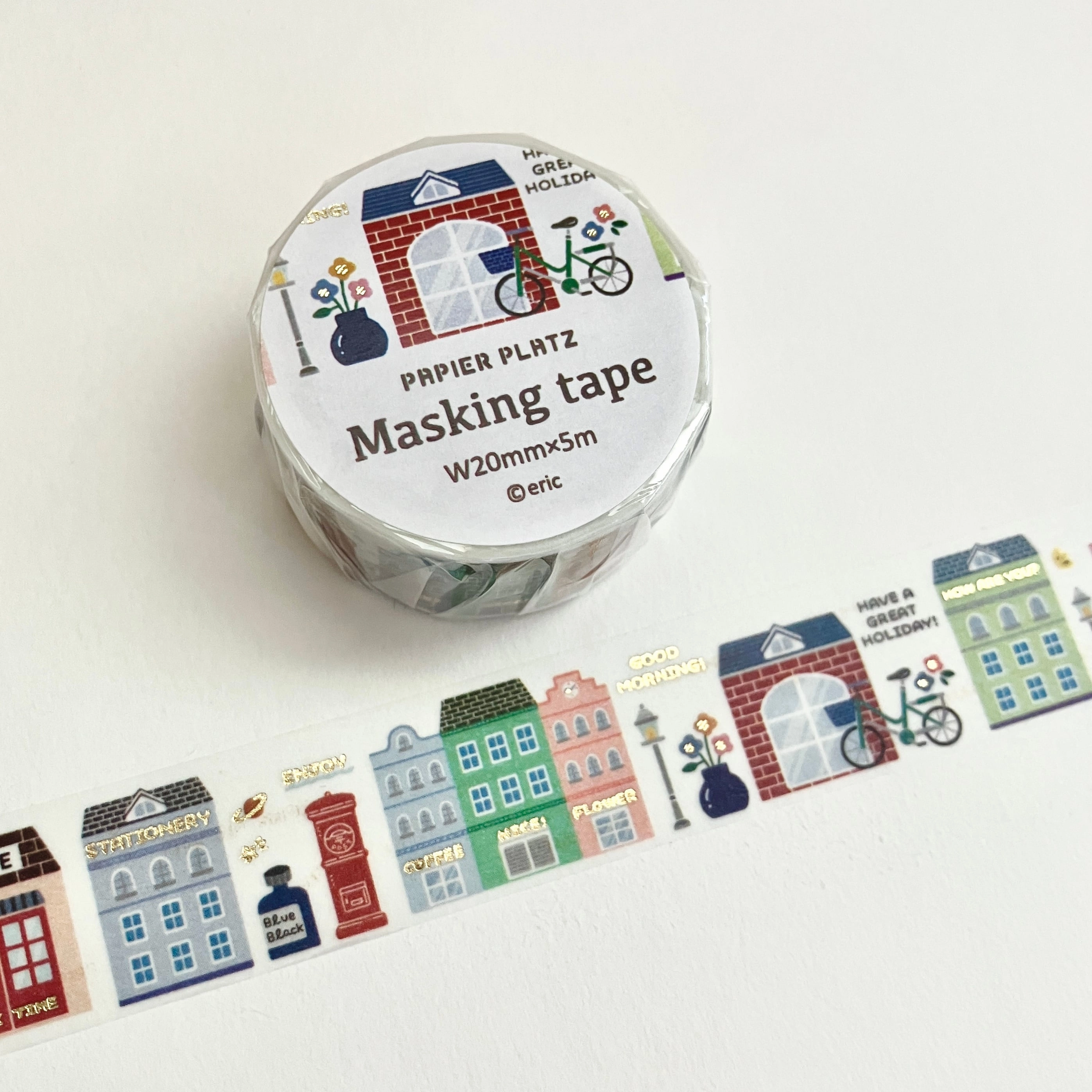 Eric Small Things Gold Foil Masking Tape Favorite Place recycled neutral
