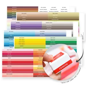 reliable thin Mini Ink Cube Label Set - 36 Original Color Families