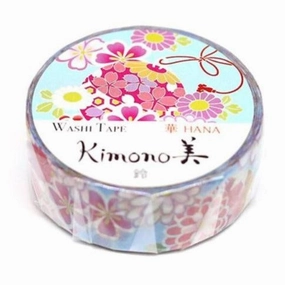 Bell Blossom Kimono Washi Tape round