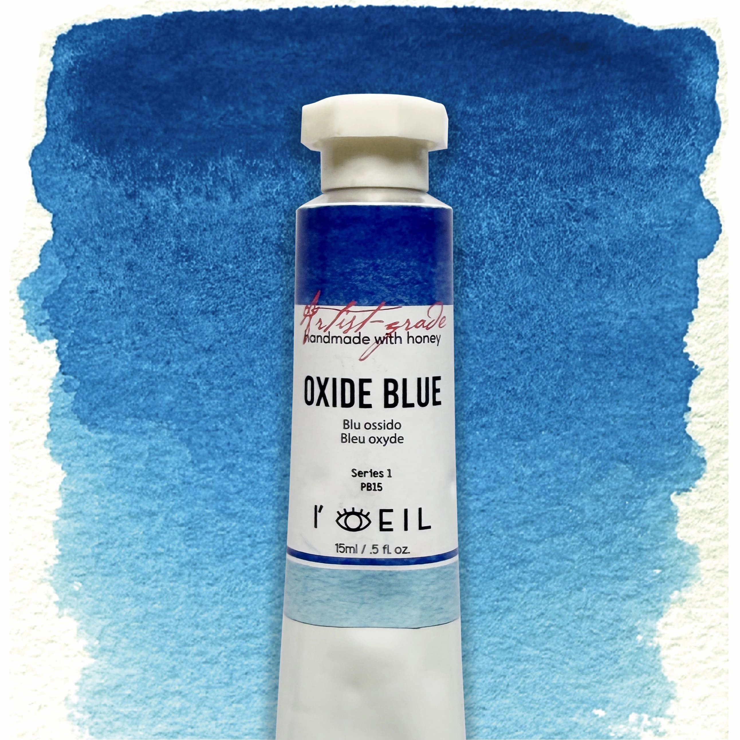 Oxide Blue Pb15 - Artist Grade Handmade Honey Based Watercolor Tube 15Ml waterproof biodegradable