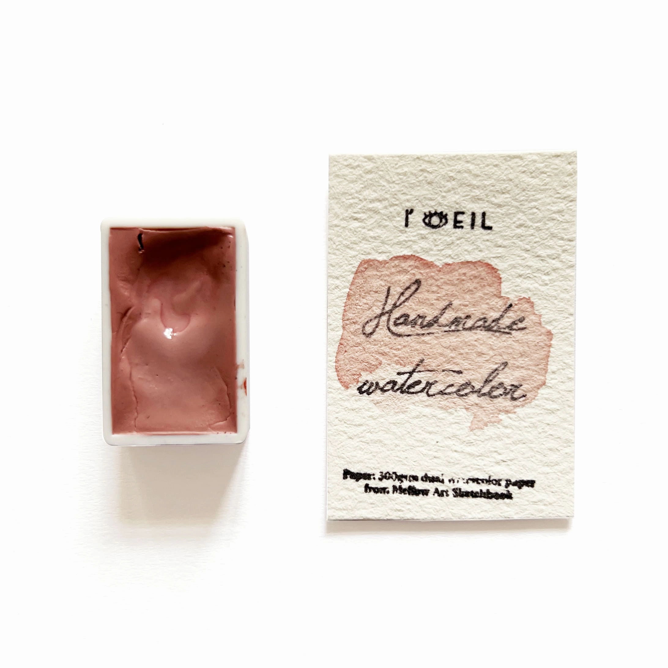 Pink Garnet (Mineral) - Artist Grade Handmade Honey Based Watercolor Paint Full Pan 3.2Ml shockproof glossy