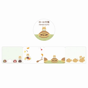 Sticky Notes Roll - Shiba Inu Japanese Sweets metal