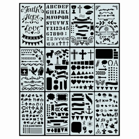 popular Essentials Faith Stencil Set (350 Designs)
