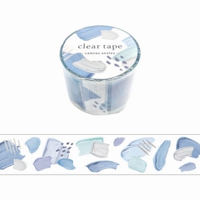 Canvas Pattern Blue Clear Pet Tape solid